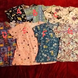 7 Lrg Scrub Tops